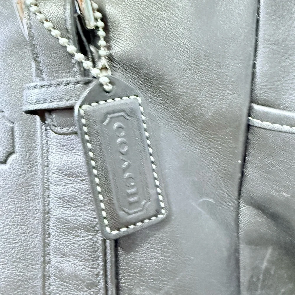 Coach Black Leather Shoulder Bag - Picture 4 of 5